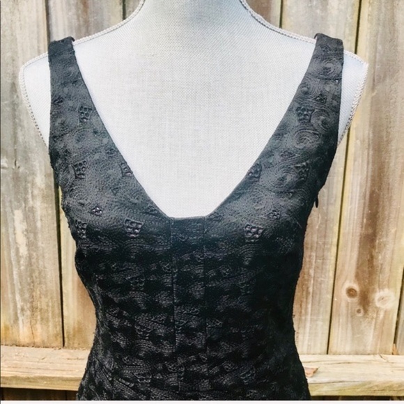 KAY Unger New York Black Eyelet Cocktail Dress 2 - Picture 3 of 7